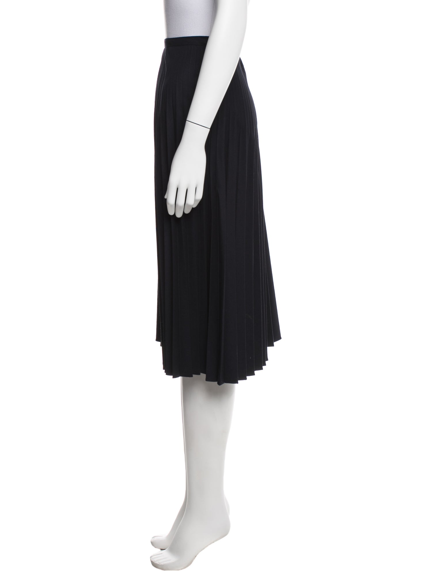 Hazel Brown Pleated Accents Knee-Length Skirt