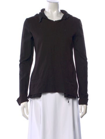 Pre-owned Hazel Brown Wool Long Sleeve Top In Black