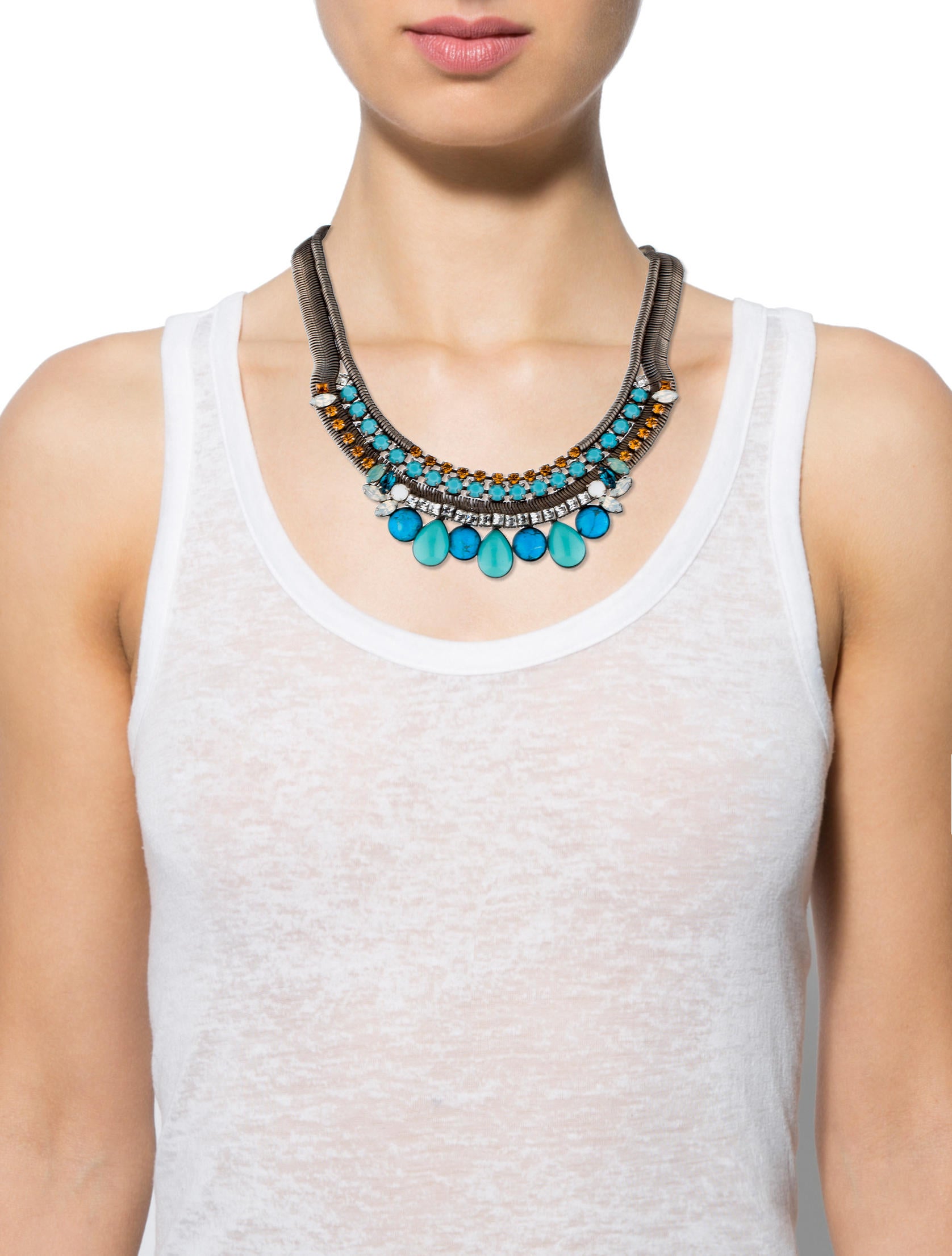 Dannijo Crystal Embellished Collar Necklace Necklaces W1J20698