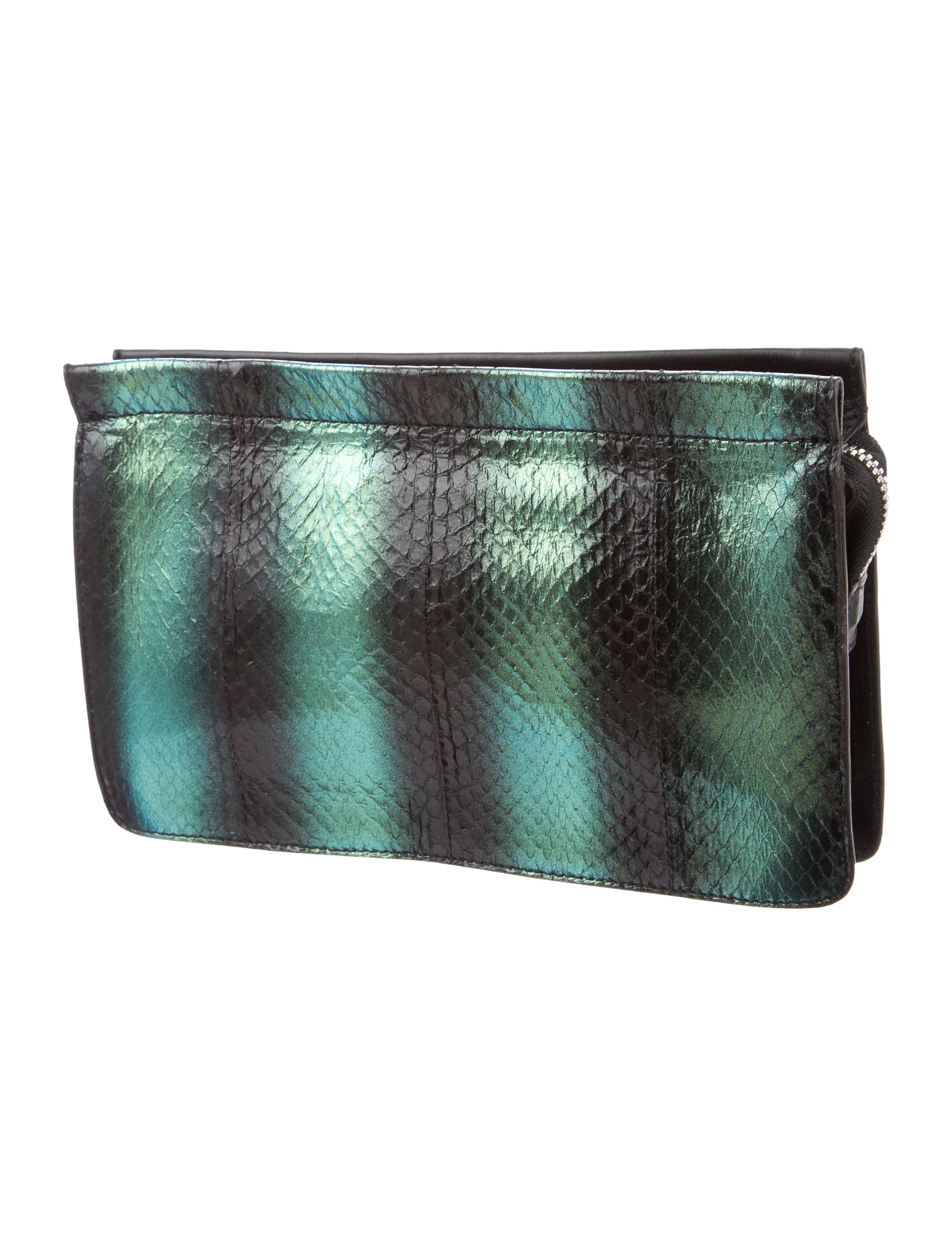 Dannijo Metallic Snakeskin Zip Pouch Handbags W1j21528 The Metallic Snakeskin Zip Pouch
