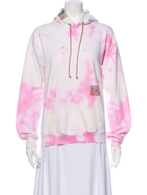 Dannijo Tie-Dye Print Crew Neck Sweatshirt White