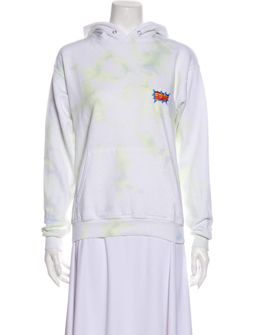 Dannijo Tie-Dye Print Mock Neck Sweatshirt White