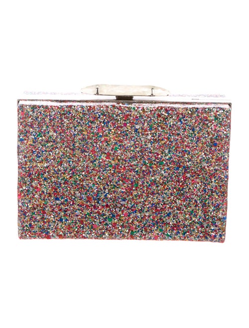 Dannijo Glitter Box Clutch Metallic