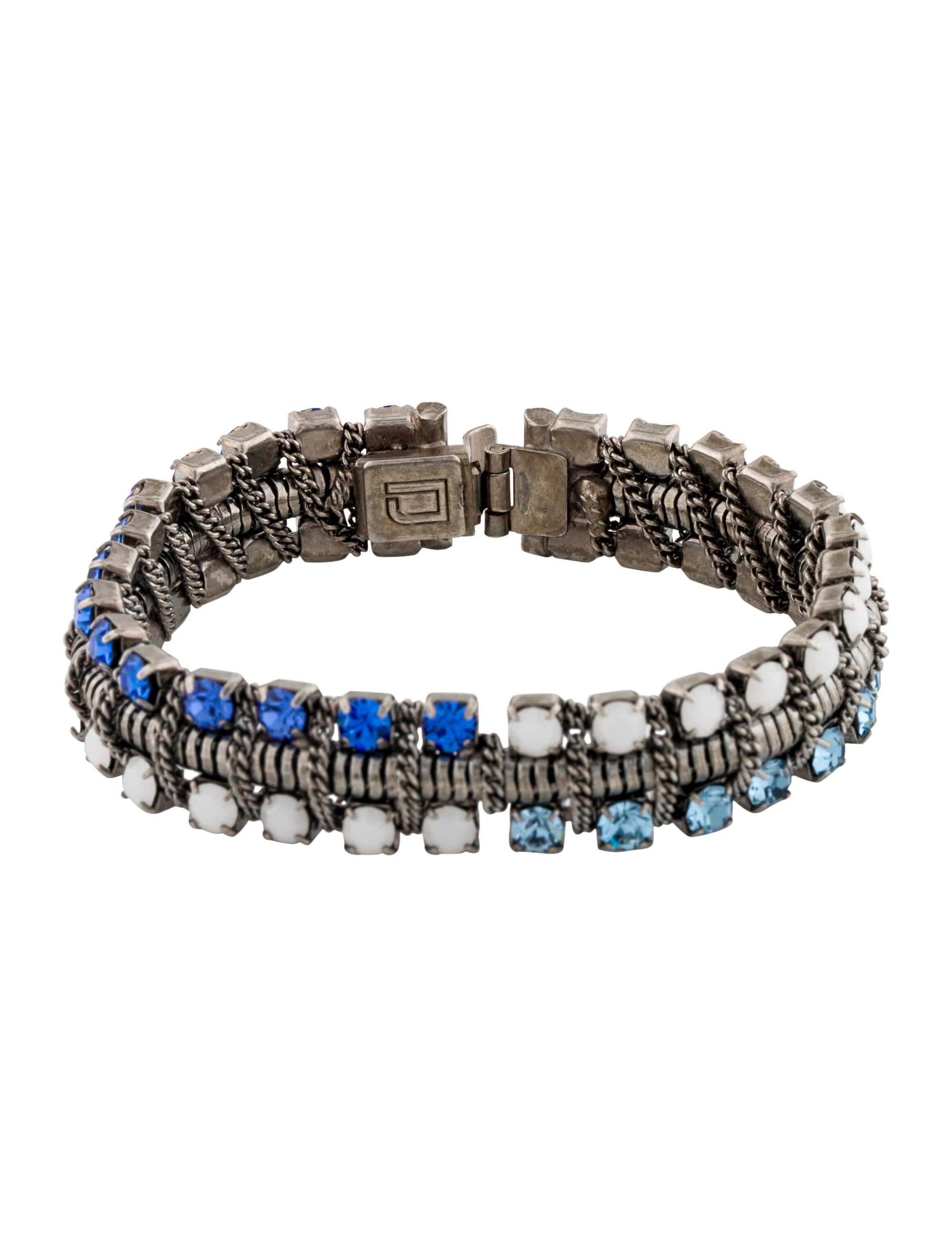 Dannijo Crystal Curb Chain Bracelet GoldTone Metal Link, Bracelets W1J21068 The RealReal