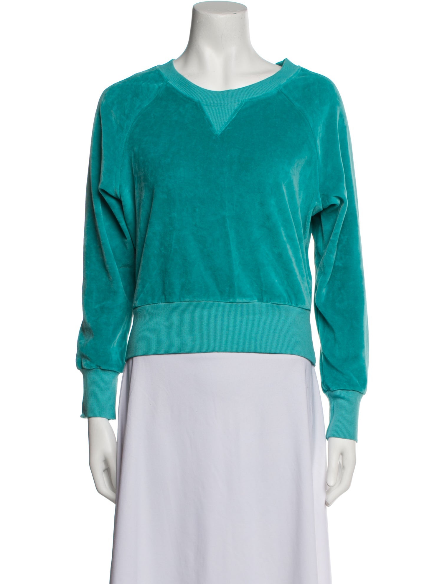 Dannijo Velvet Scoop Neck Sweater