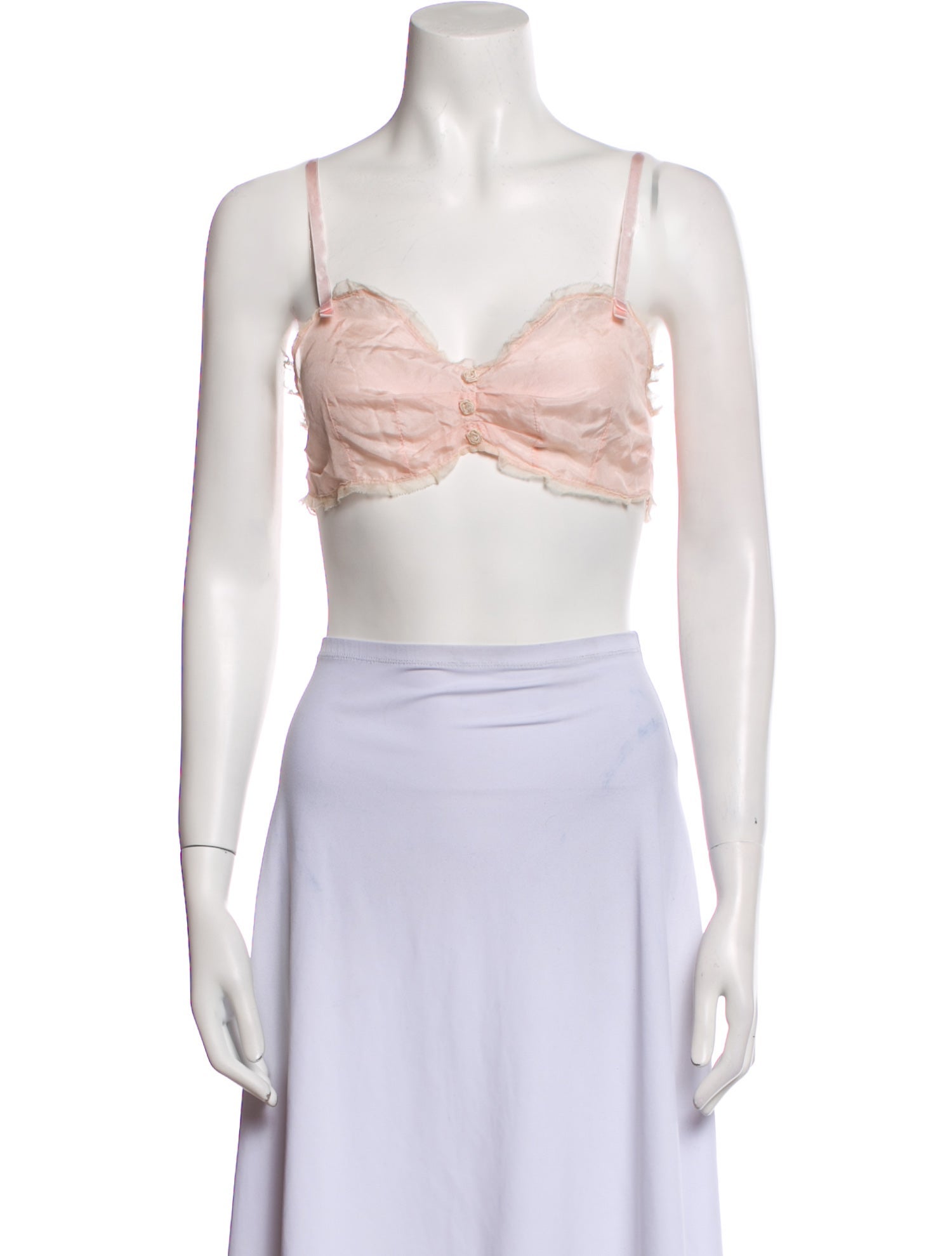 Dannijo Silk Square Neckline Crop Top
