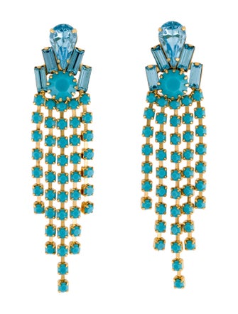 Dannijo Crystal & Resin Drop Earrings