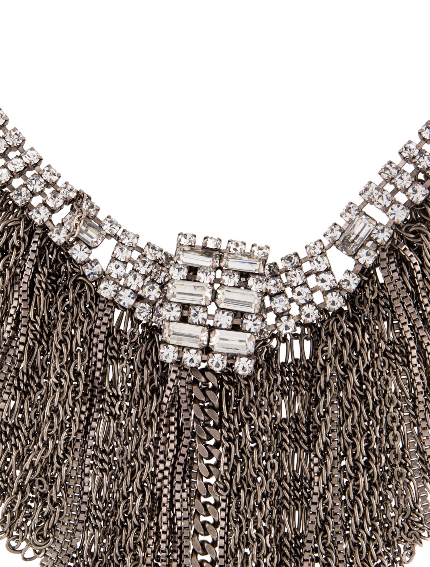 Dannijo Crystal Fringe Collar Necklace