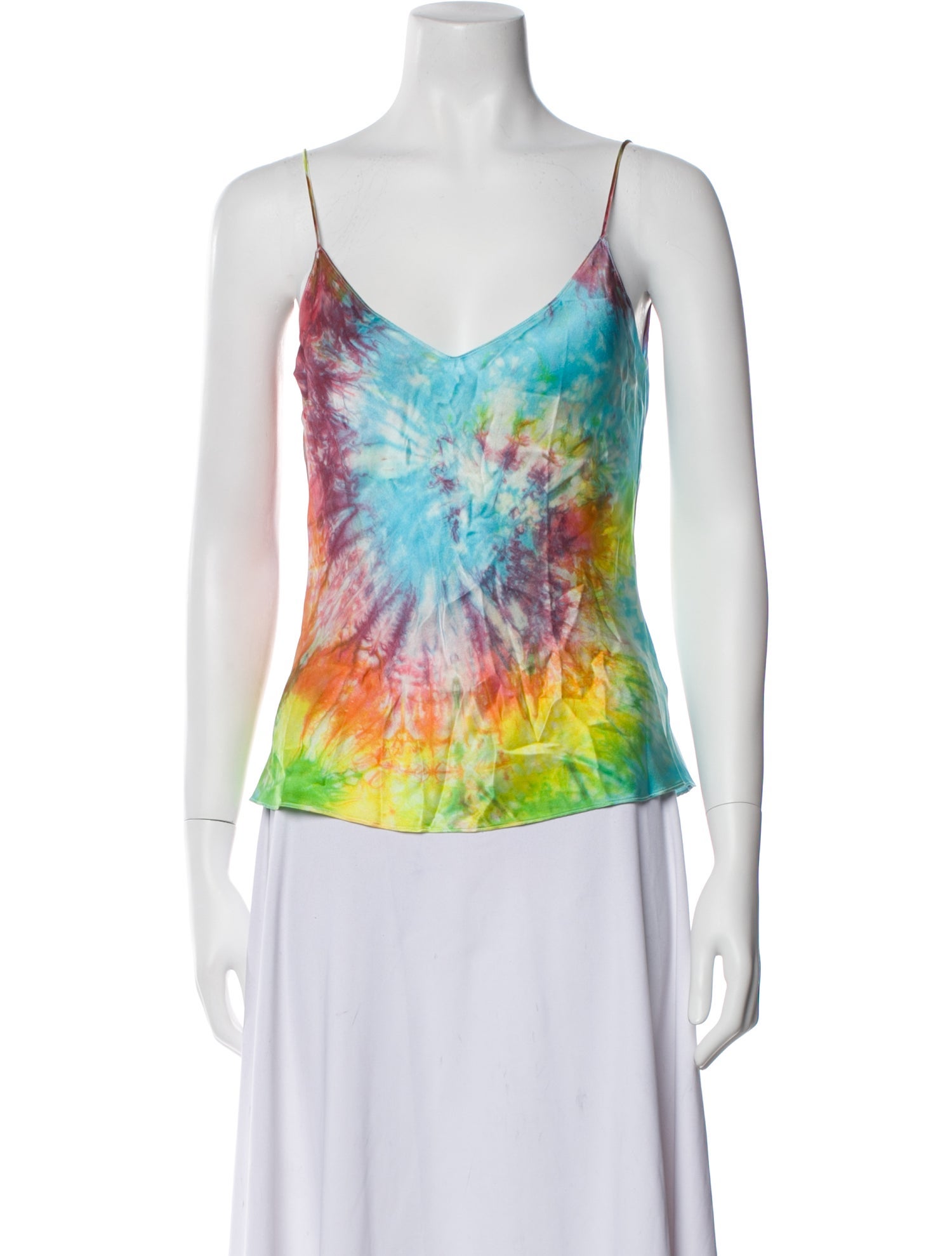 Dannijo Silk Tie-Dye Print Top