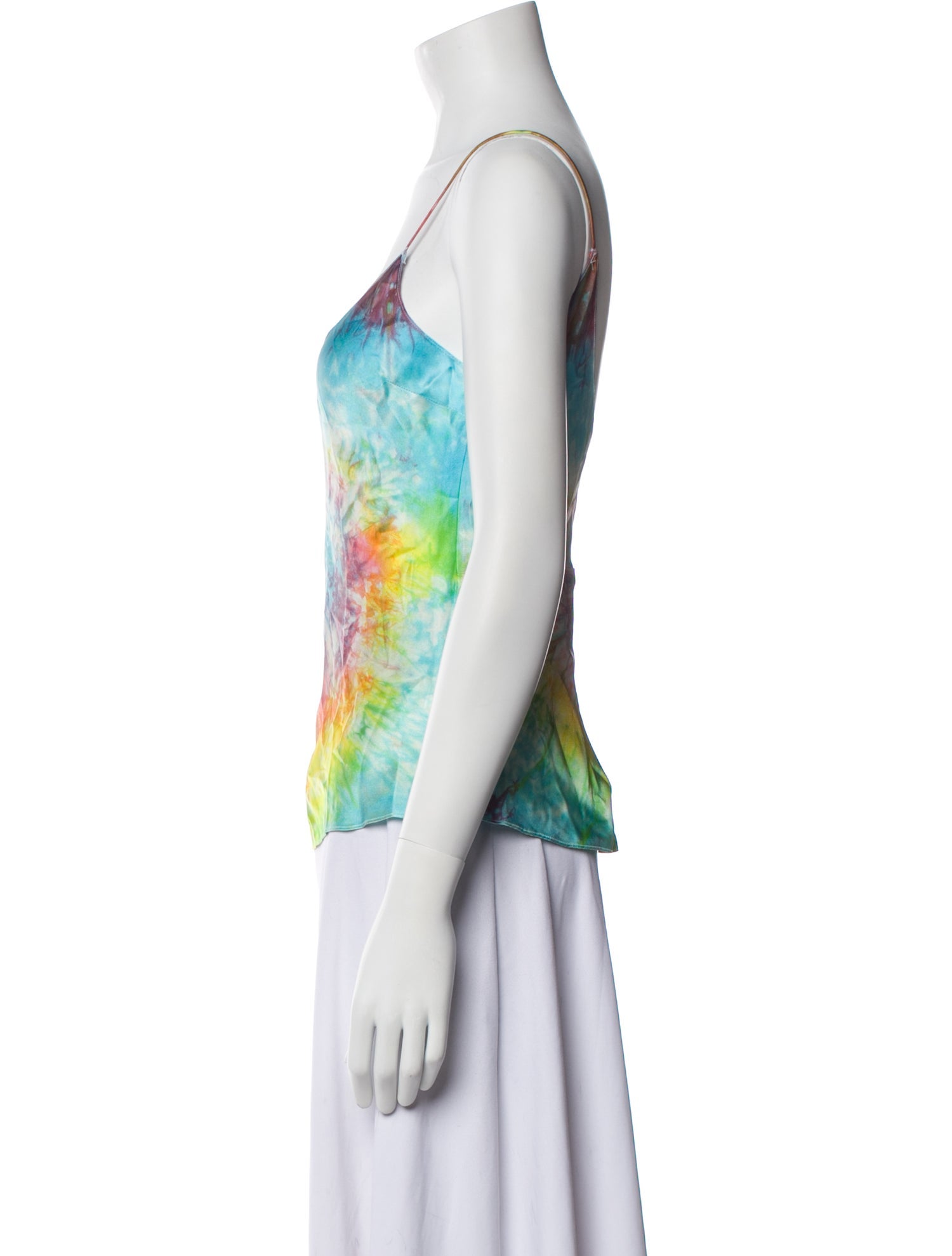 Dannijo Silk Tie-Dye Print Top
