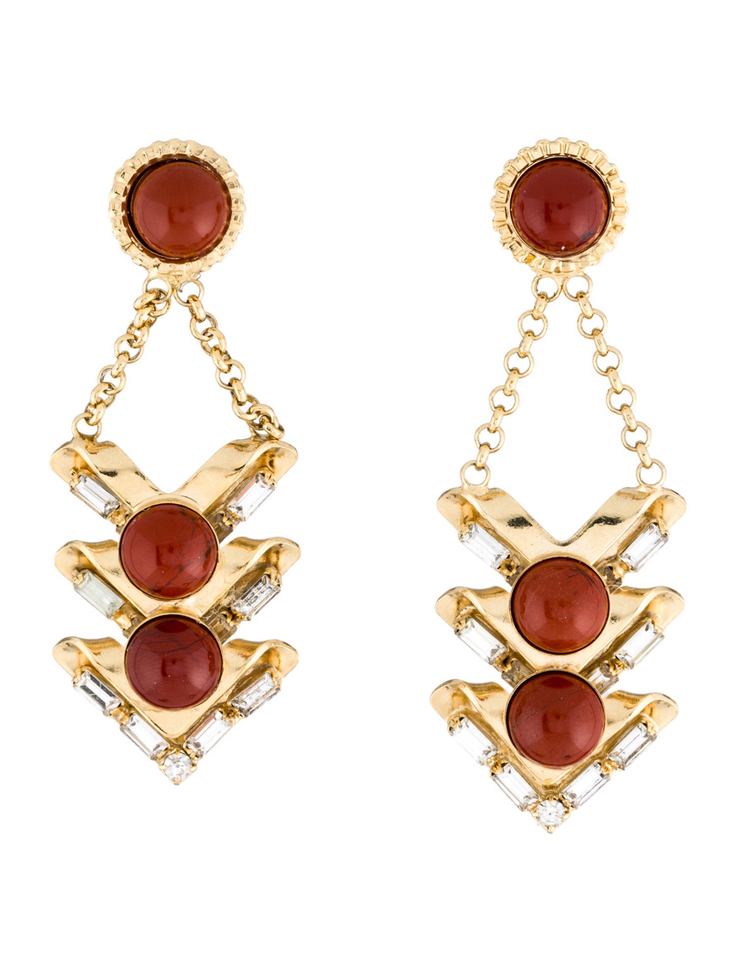 Dannijo Crystal Arrow Drop Earrings