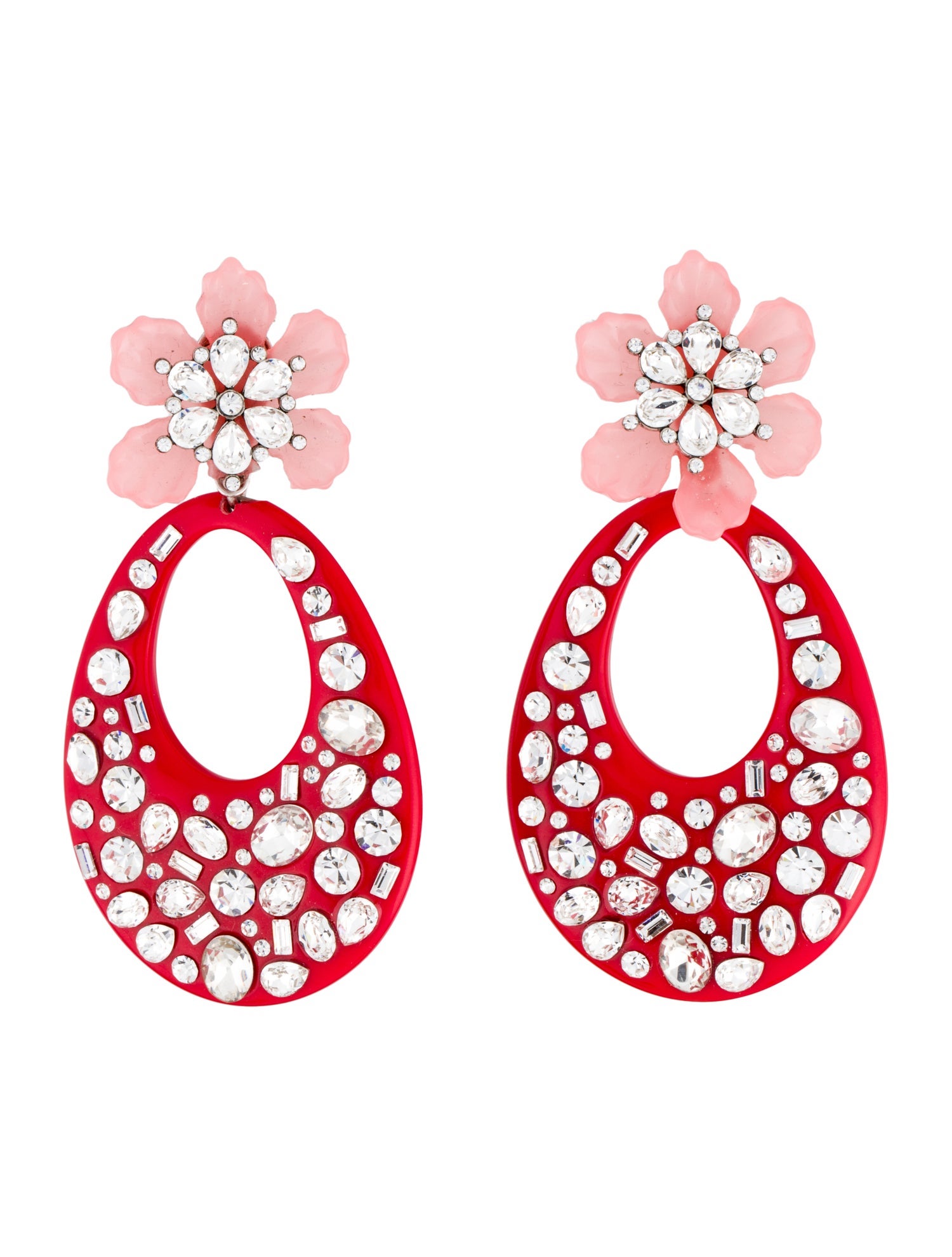 Dannijo Crystal & Resin Hoop Earrings