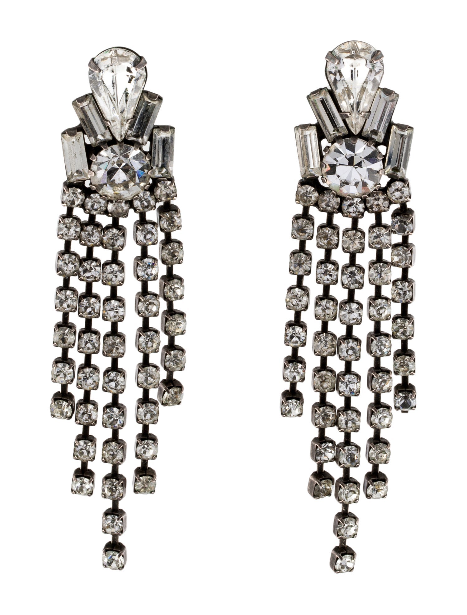 Dannijo Crystal Fringe Drop Earrings
