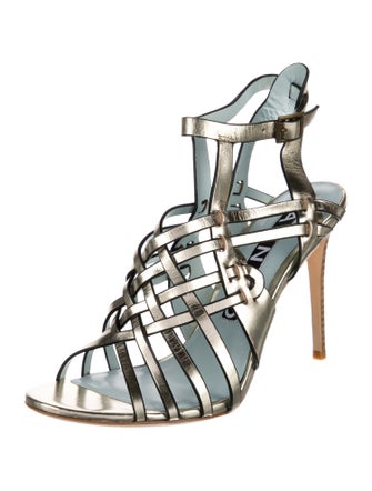 Dannijo Leather Cutout Accent Sandals