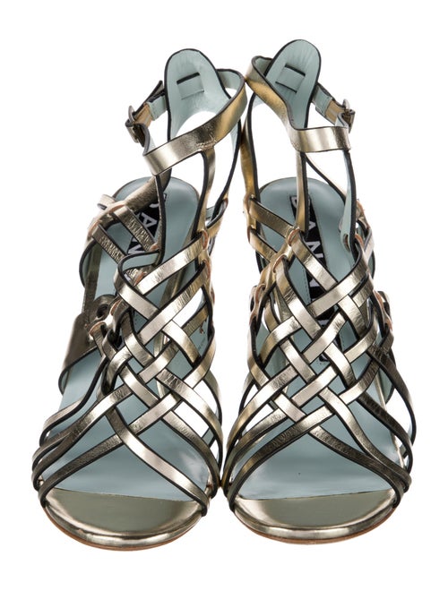Dannijo Leather Cutout Accent Sandals