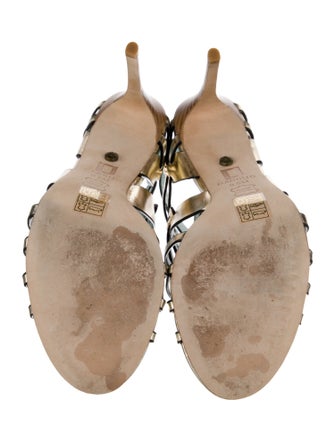 Dannijo Leather Cutout Accent Sandals