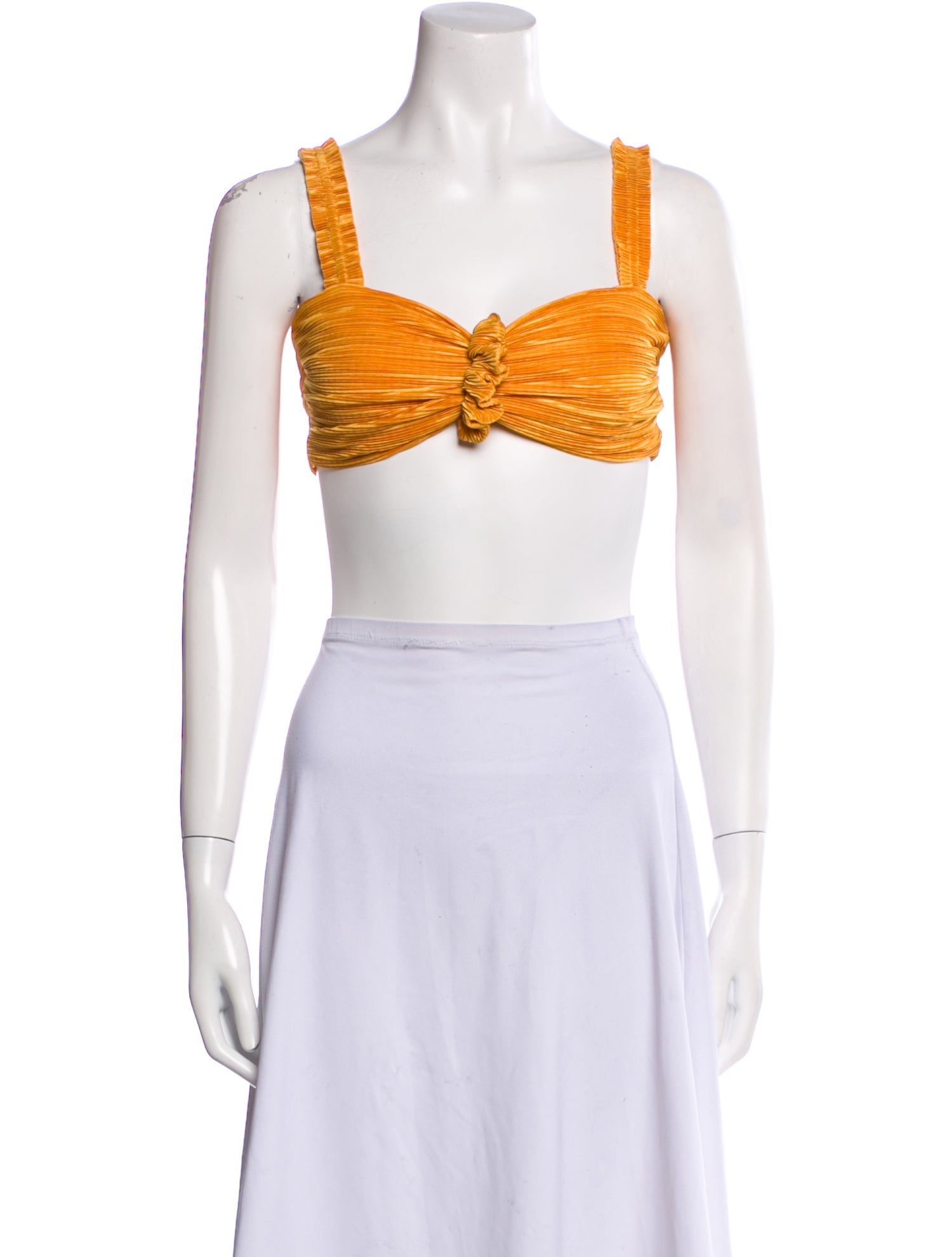 Dannijo Square Neckline Sleeveless Crop Top