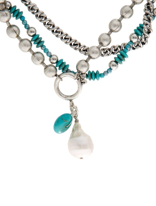 Dannijo Pearl, Bead & Stone Multi Strand Necklace