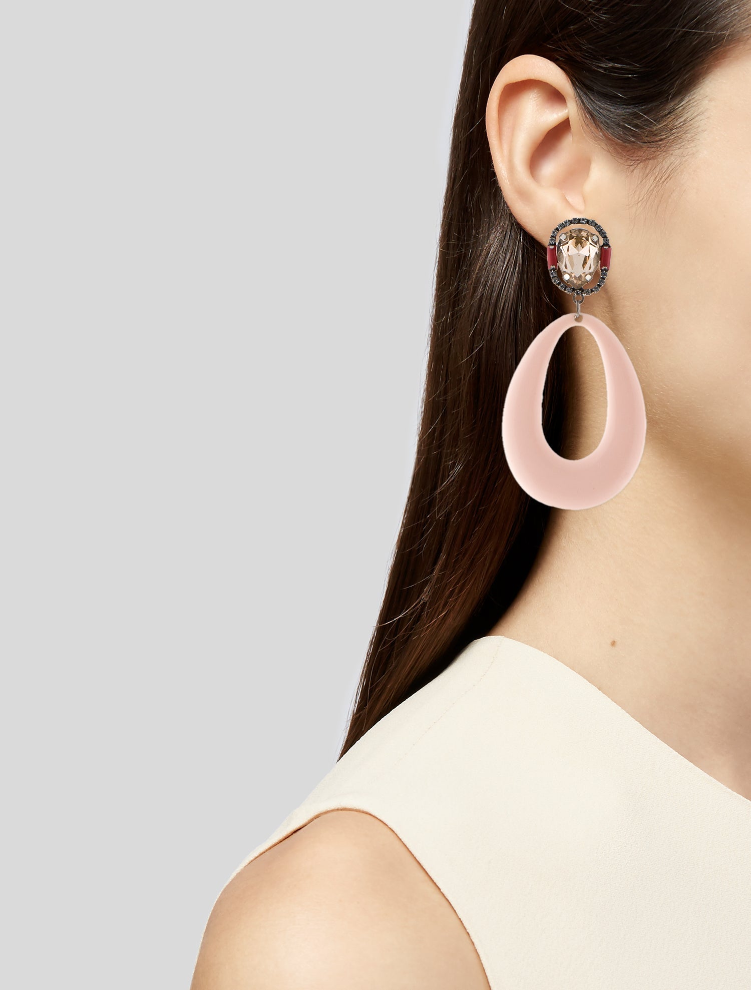 Dannijo Crystal & Resin Elvis Drop Earrings