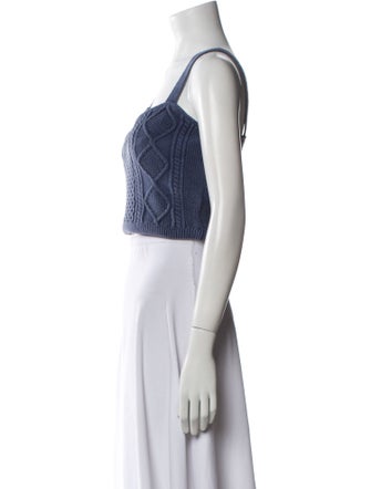 Dannijo Square Neckline Sleeveless Crop Top