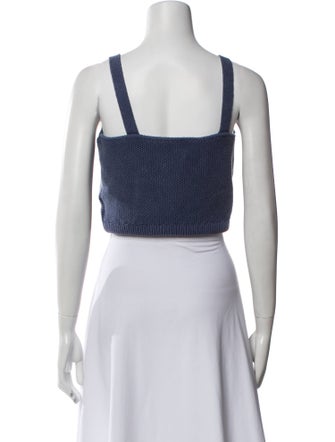 Dannijo Square Neckline Sleeveless Crop Top