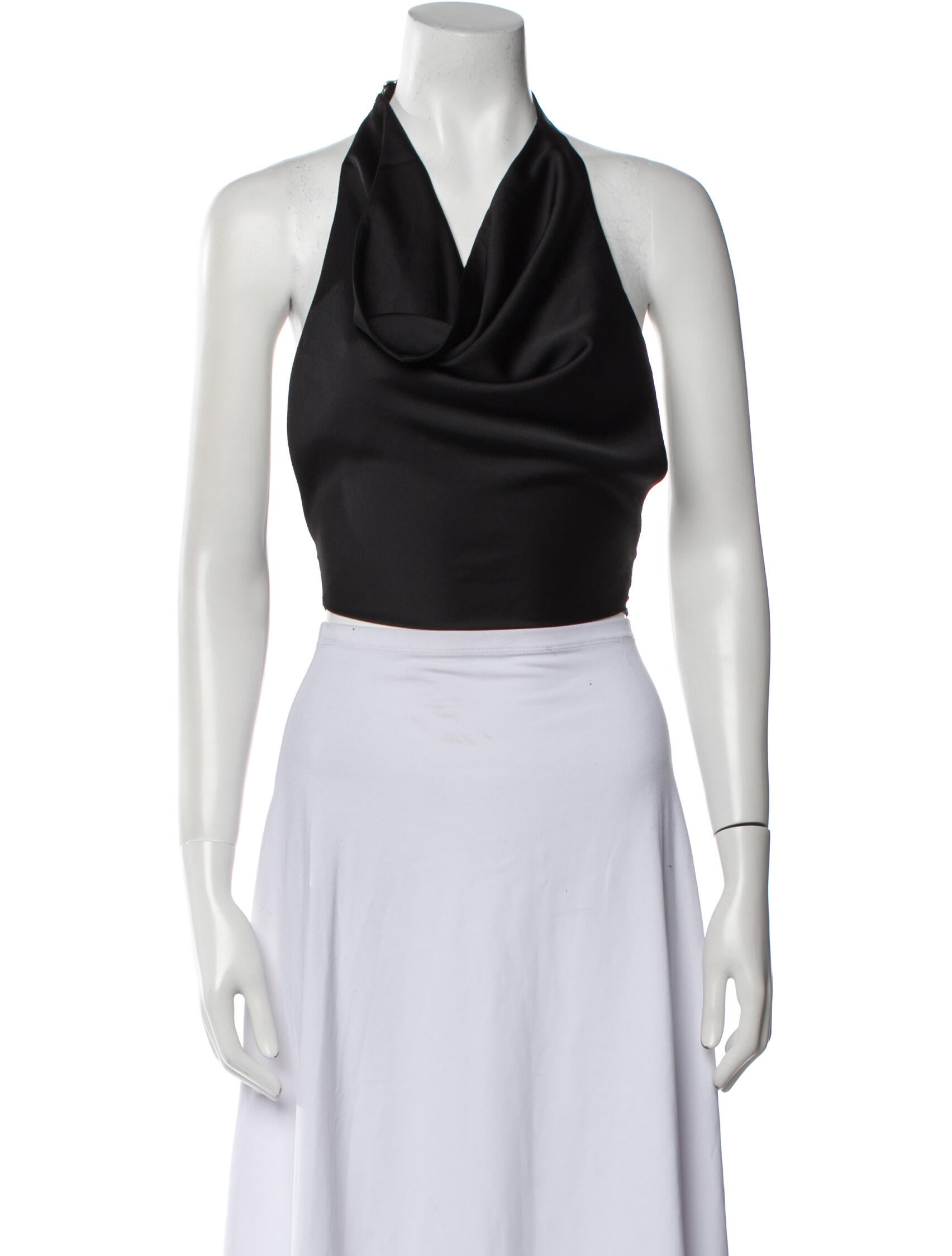 Dannijo Silk Halterneck Crop Top