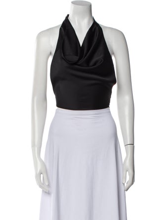 Dannijo Silk Halterneck Crop Top
