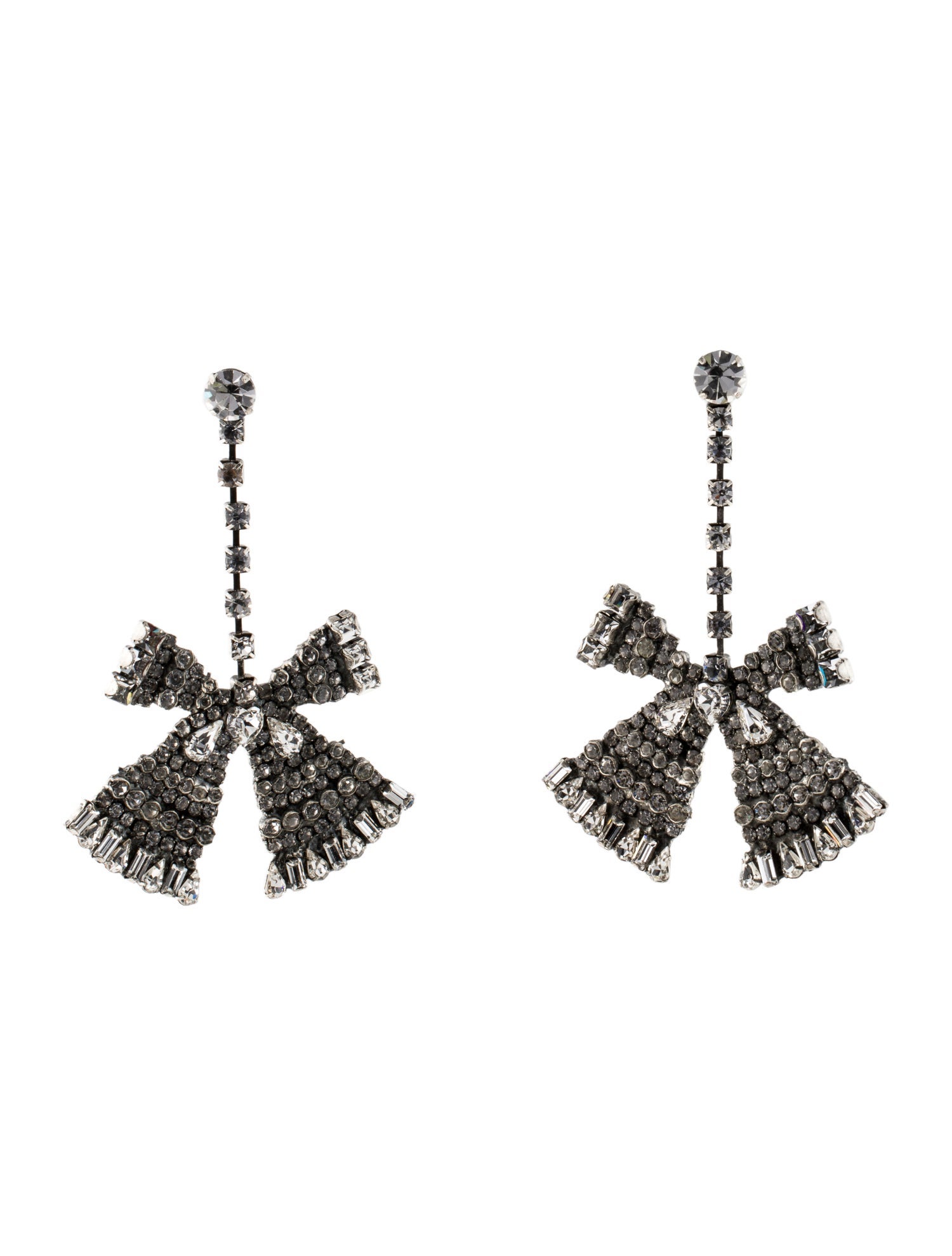 Dannijo Crystal Bow Drop Earrings