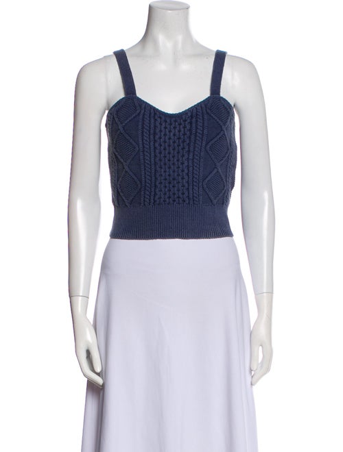 Dannijo Patterned Square Neckline Crop Top