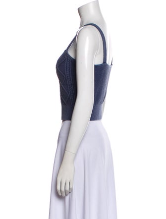 Dannijo Patterned Square Neckline Crop Top