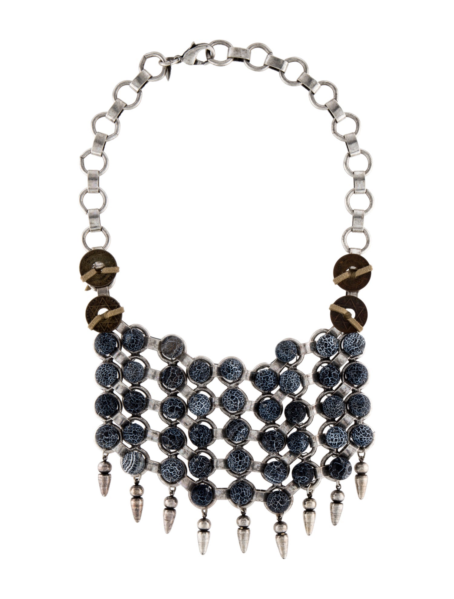 Dannijo Bead & Coin Bib Collar Necklace