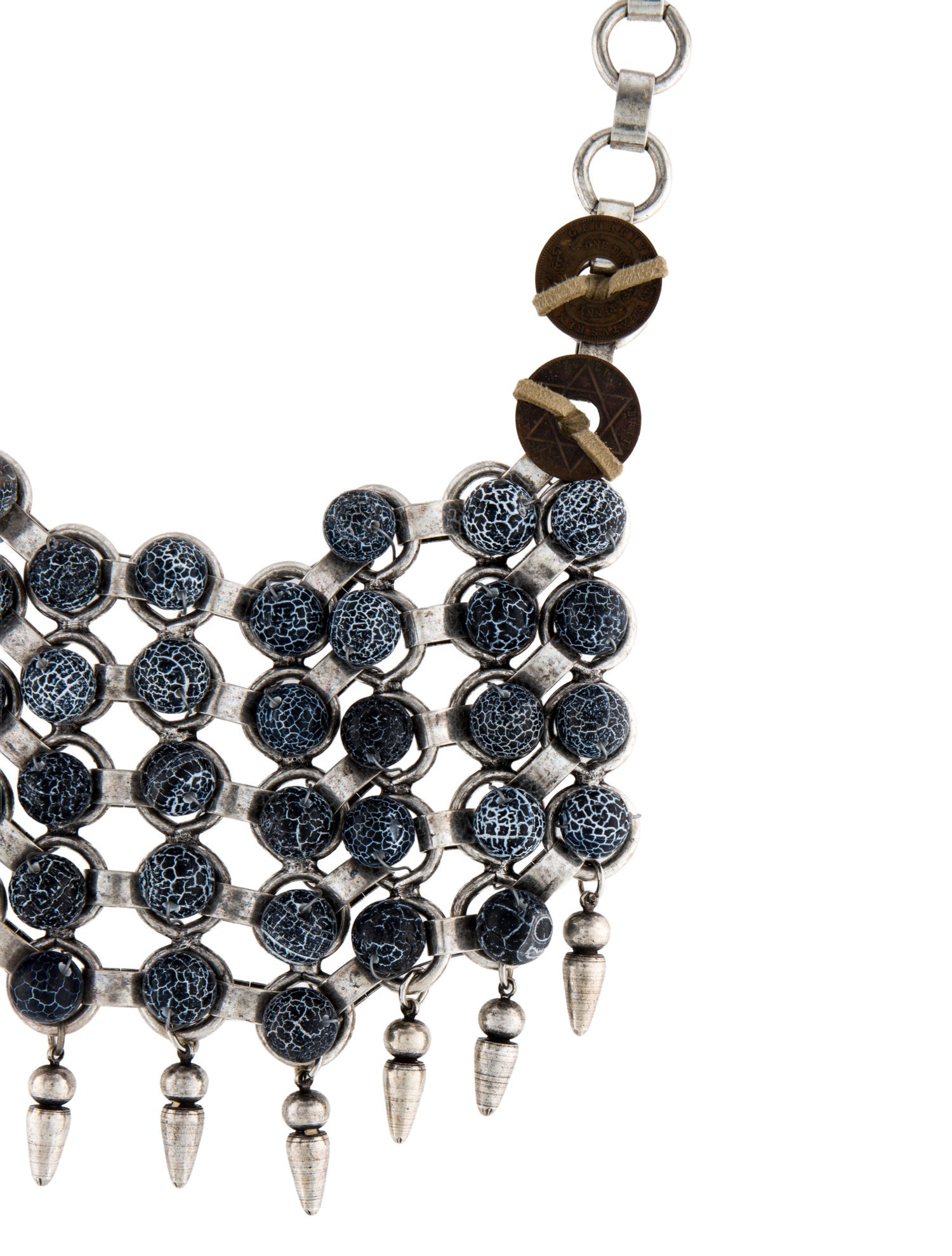 Dannijo Bead & Coin Bib Collar Necklace