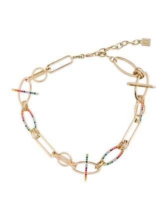 Dannijo Crystal Link Chain Necklace