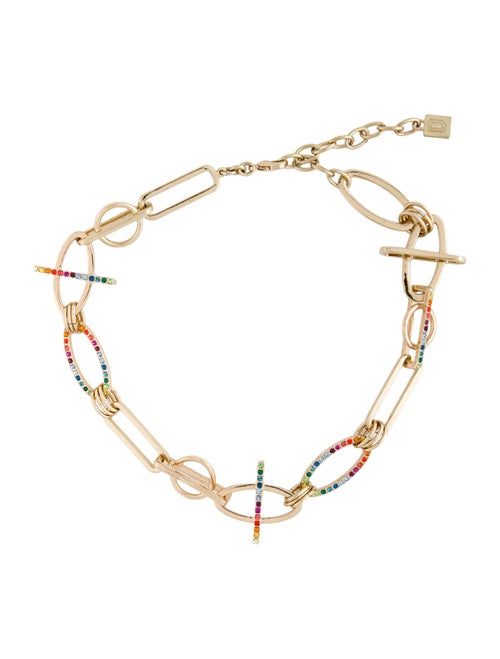 Dannijo Crystal Link Chain Necklace