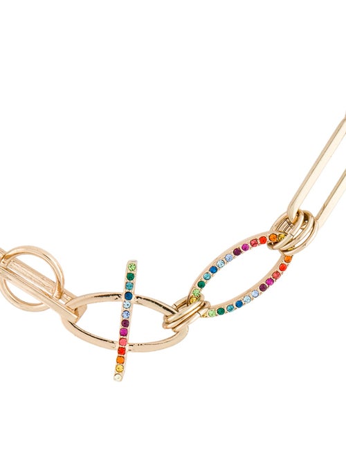 Dannijo Crystal Link Chain Necklace