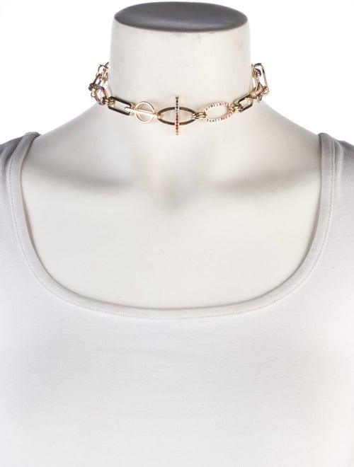 Dannijo Crystal Link Chain Necklace