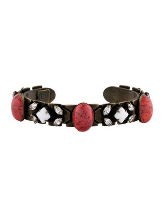 Dannijo Crystal & Resin Cuff Bracelet