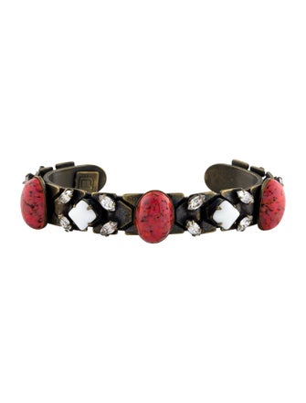 Dannijo Crystal & Resin Cuff Bracelet