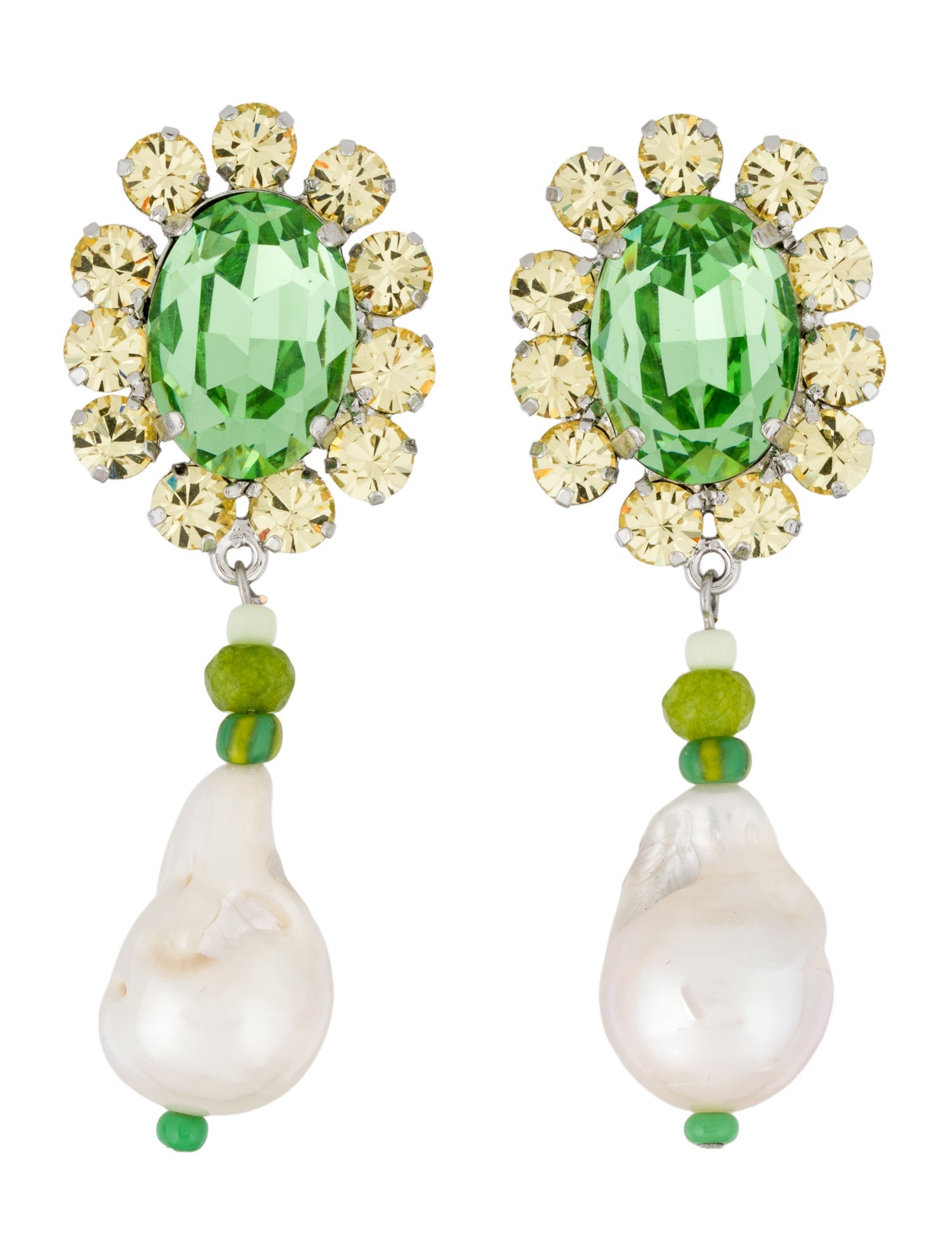 Dannijo Freshwater Pearl, Crystal & Mix Stone Sergio Drop Earrings
