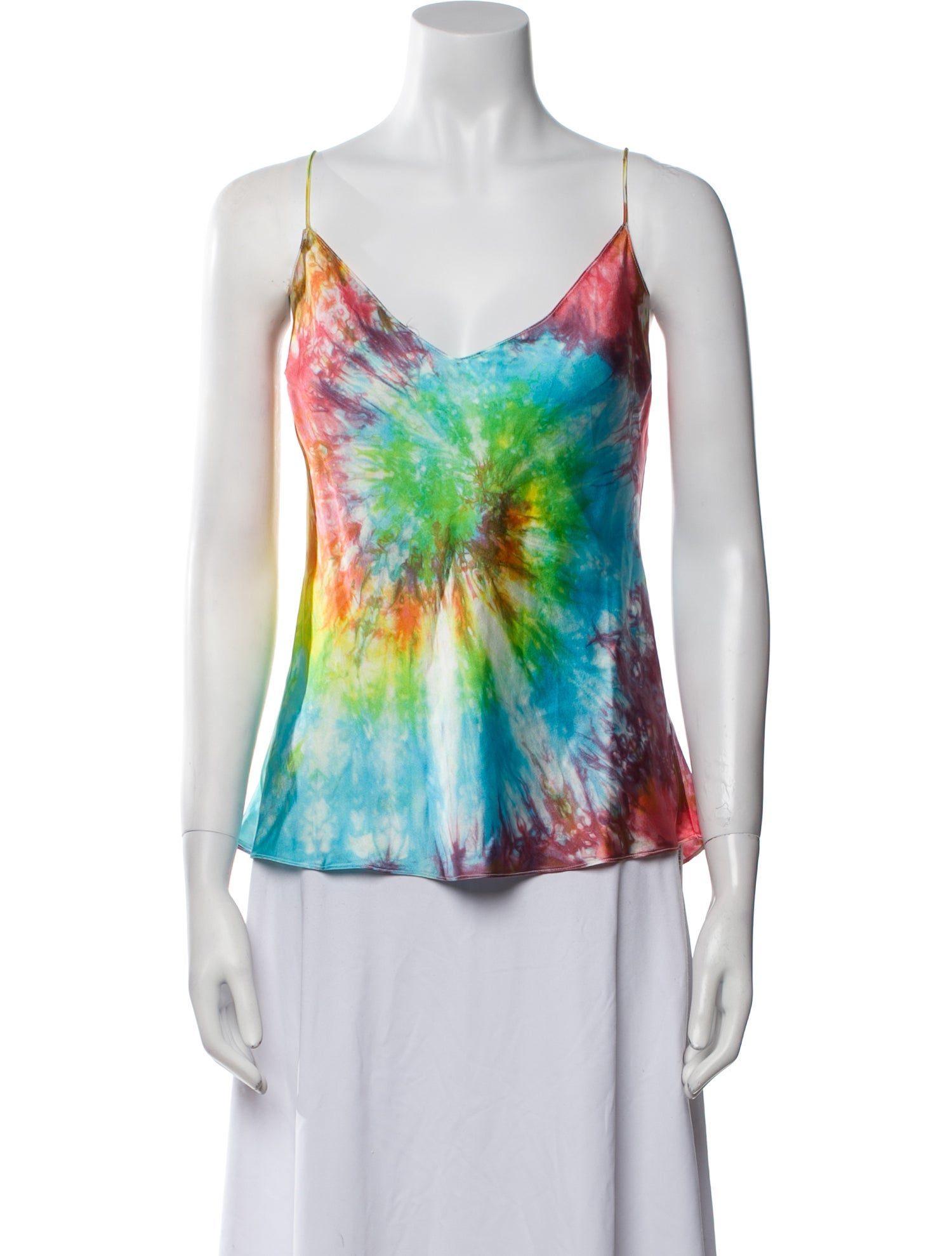 Dannijo Silk Tie-Dye Print Top
