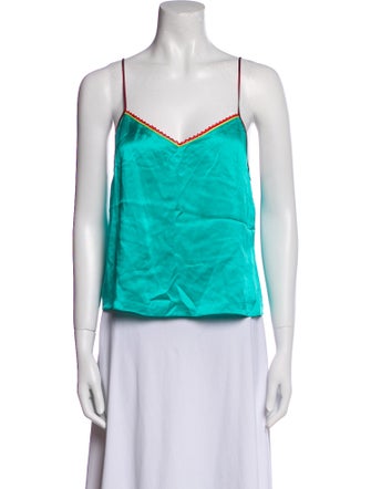 Dannijo Silk V-Neck Top