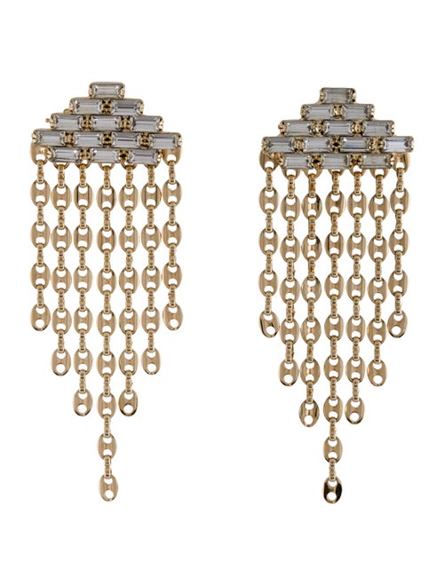 Dannijo Crystal Gianna Fringed Drop Earrings