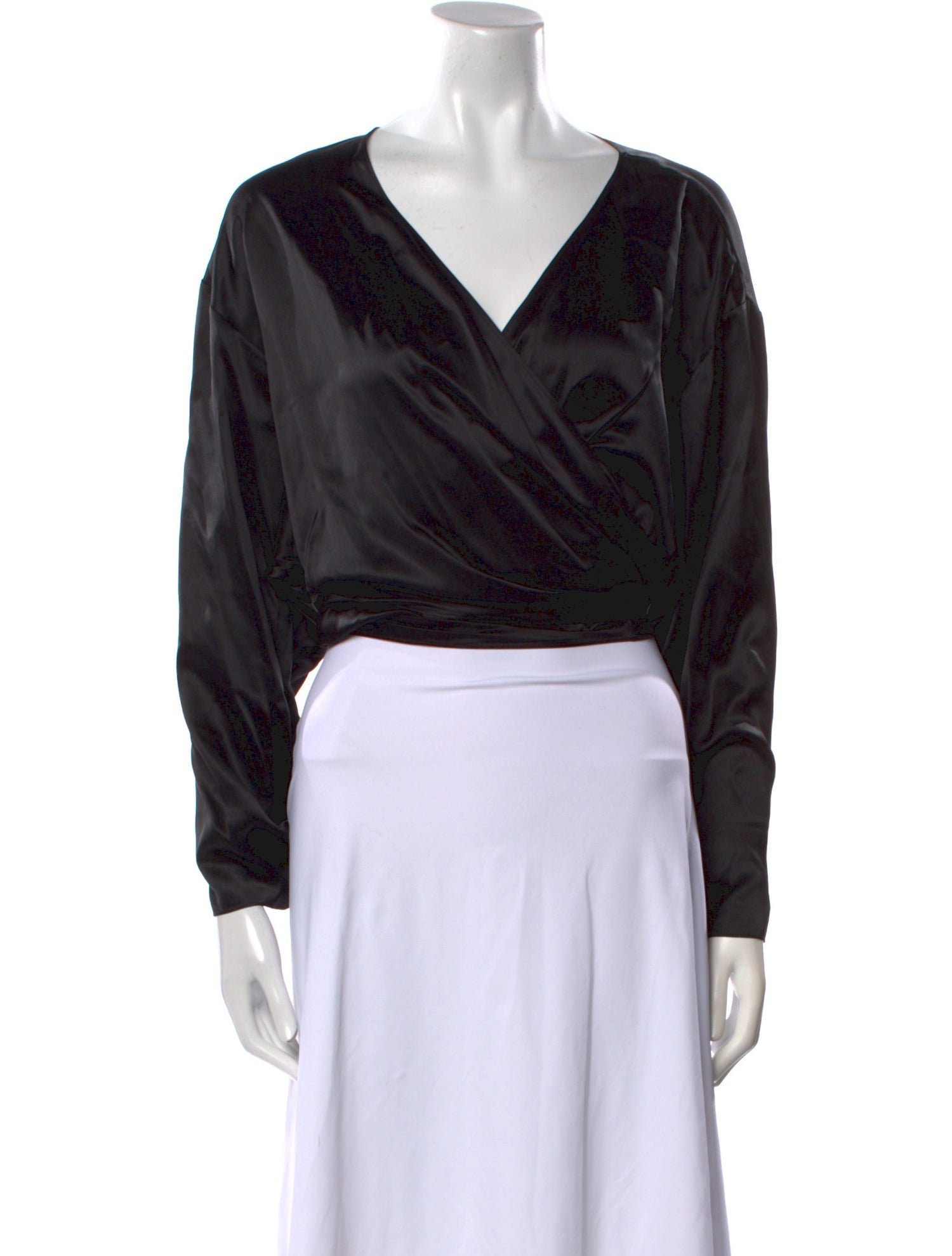 Dannijo Silk V-Neck Crop Top