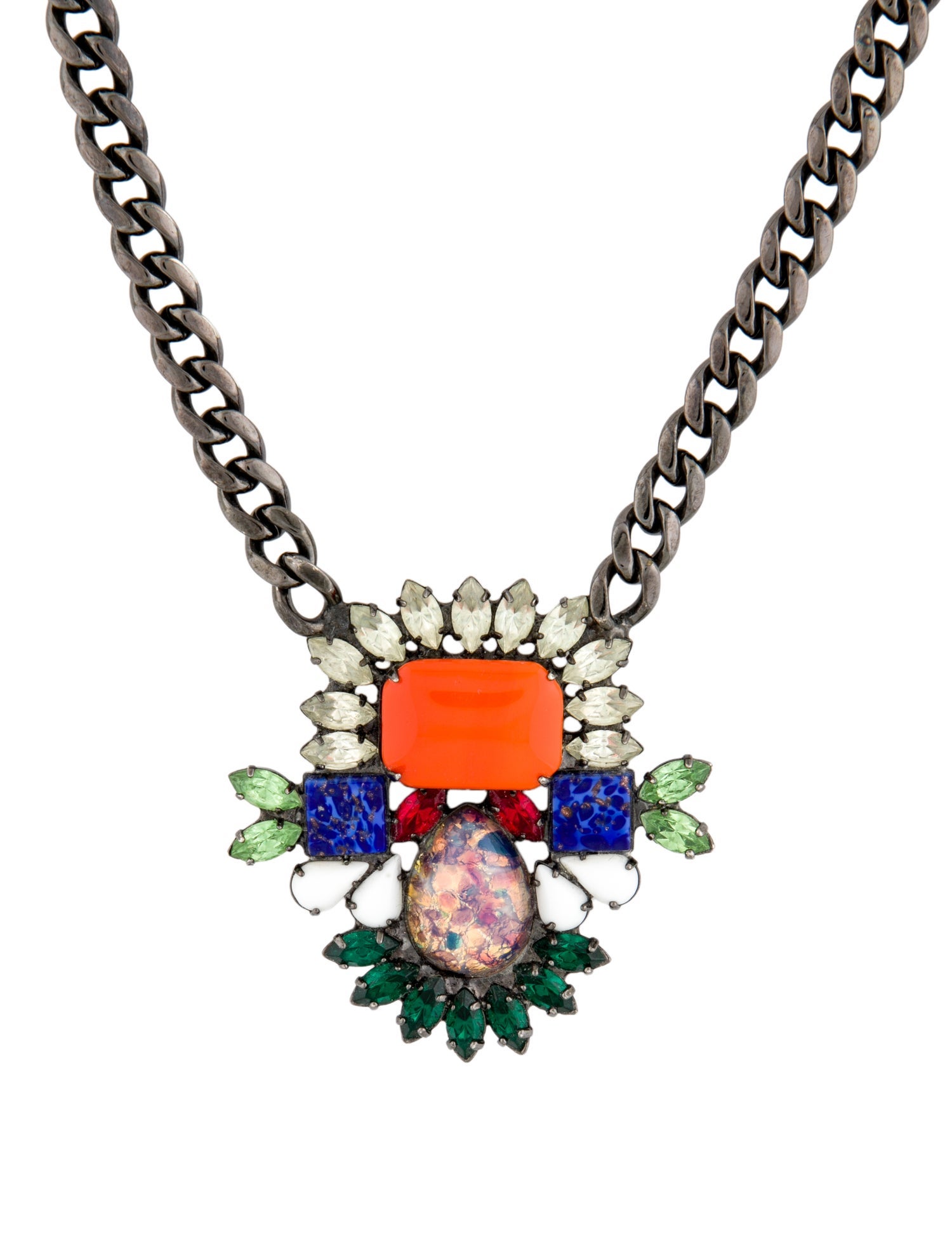 Dannijo Crystal & Resin Pendant Necklace