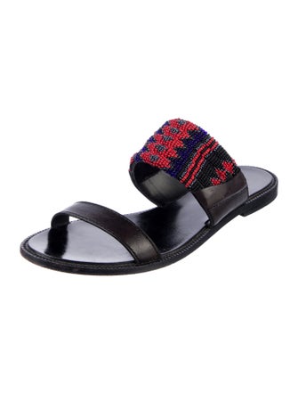Dannijo Leather Printed Slides