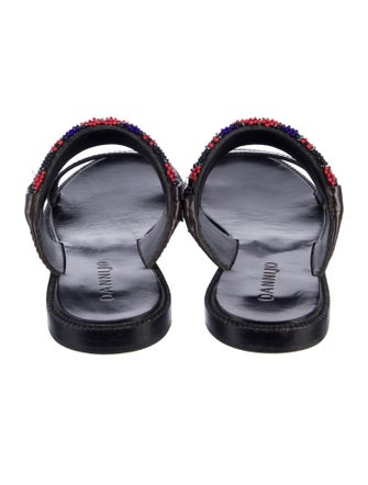 Dannijo Leather Printed Slides