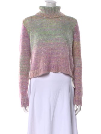 Dannijo Tie-Dye Print Turtleneck Sweater