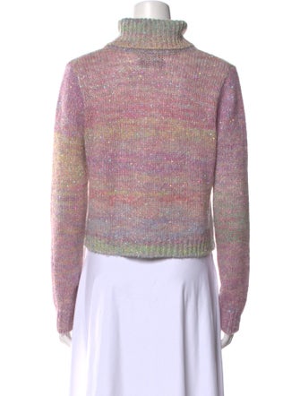 Dannijo Tie-Dye Print Turtleneck Sweater
