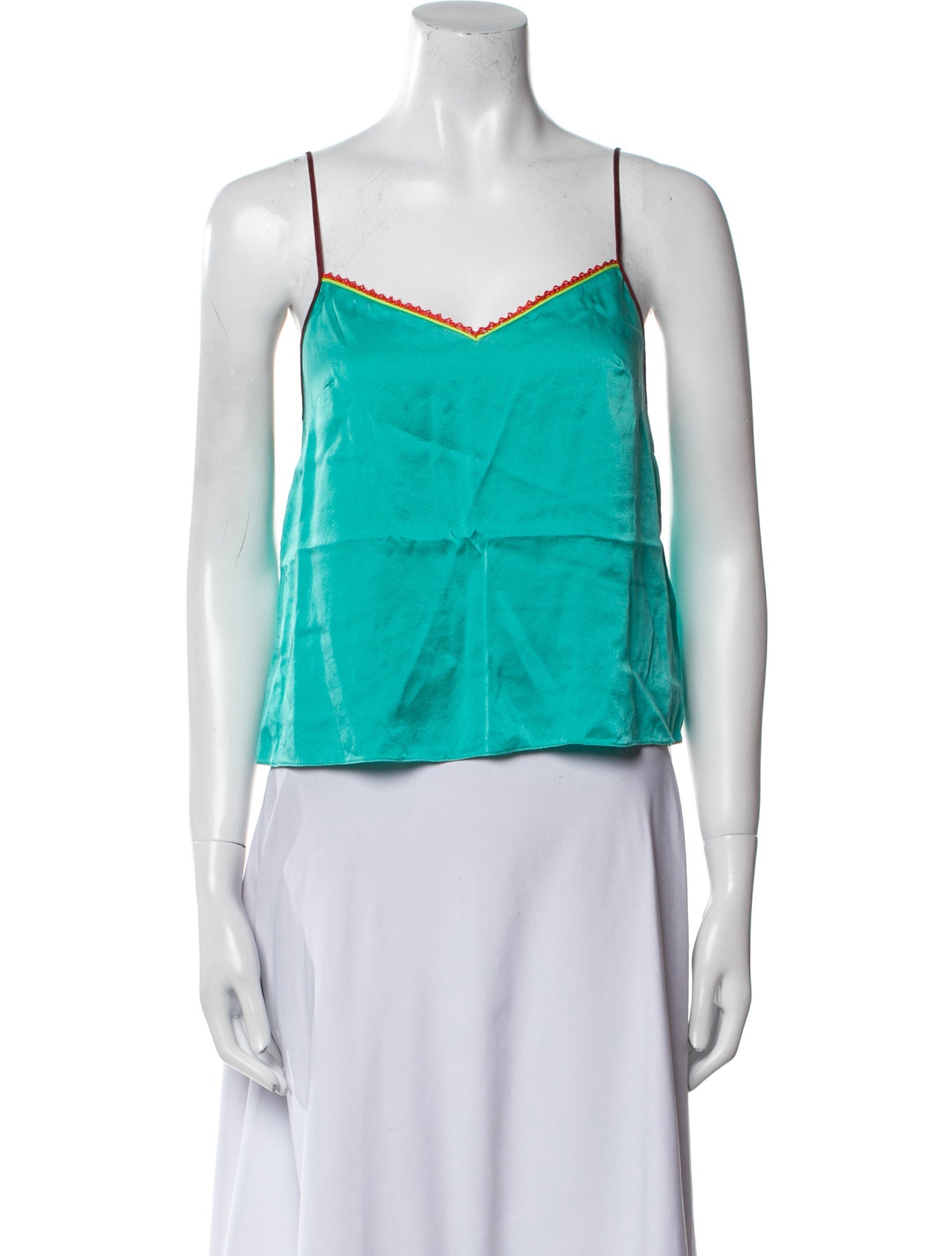 Dannijo Silk V-Neck Crop Top