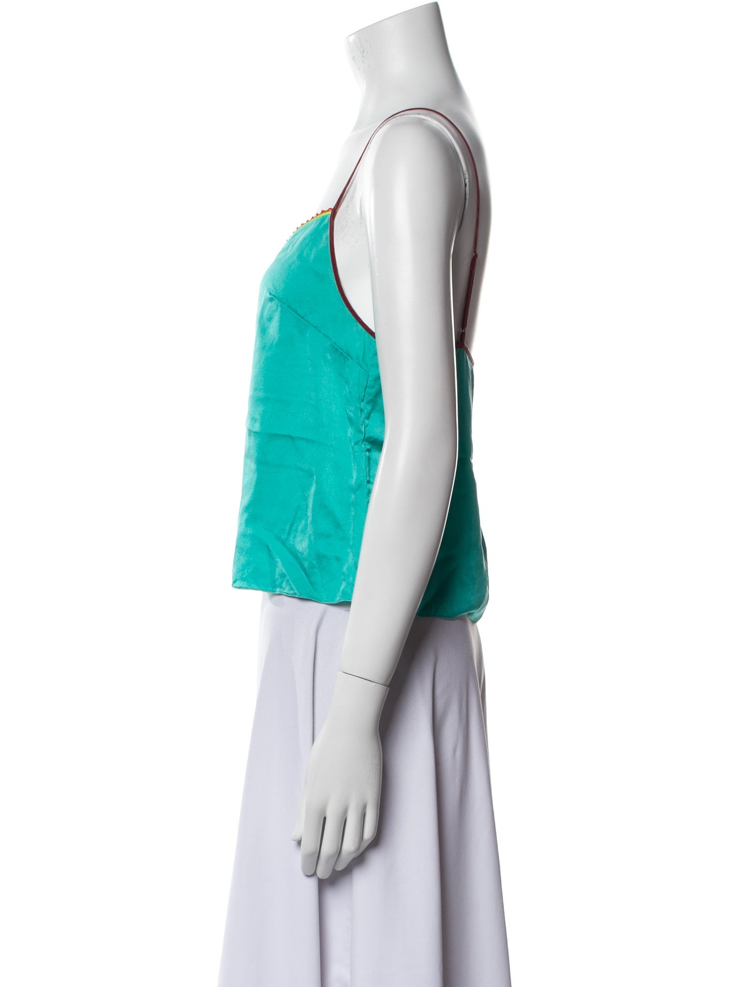 Dannijo Silk V-Neck Crop Top